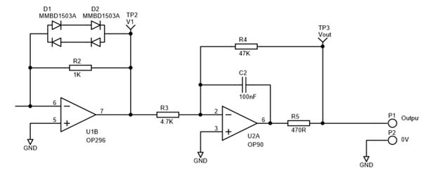 氣體檢測儀運(yùn)放調(diào)理電路圖