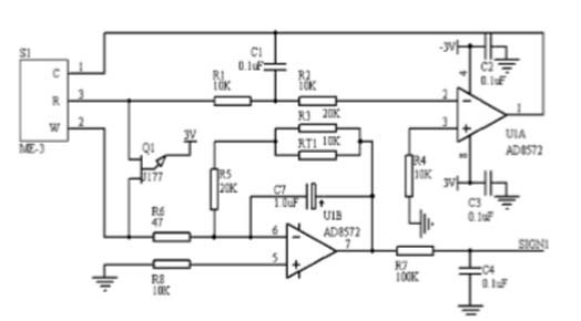 氣體電化學(xué)傳感器工作電路