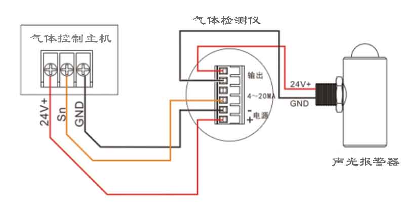 三線制可燃?xì)怏w探測器接線方法